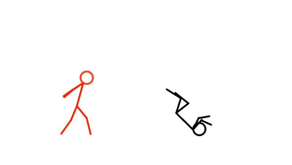 Стикмен рисунок карандашом