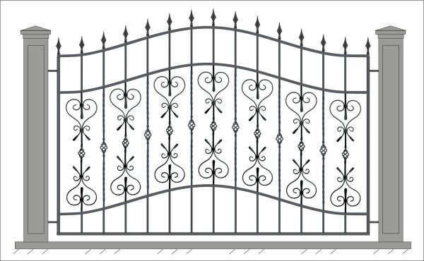 Забор металлический узорный