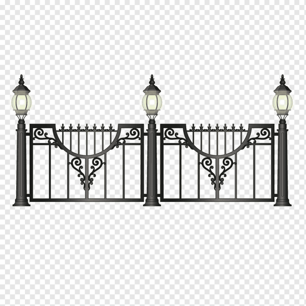 Фонари и ограды