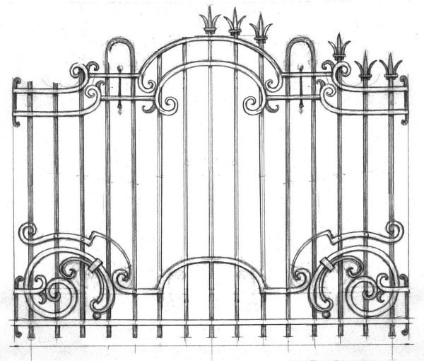 Кованые заборы эскизы
