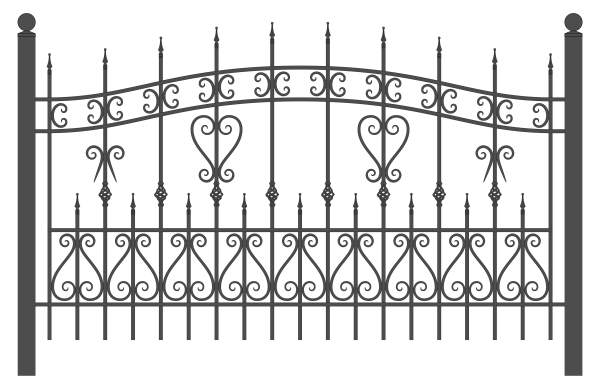 Забор металлический секционный