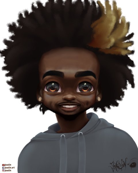 Портрет афроамериканца карандашом