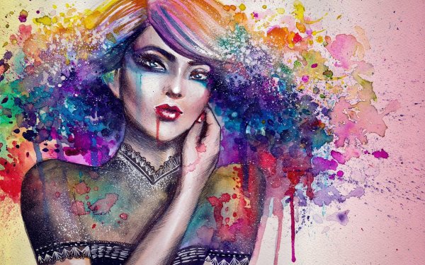 Яркая девушка