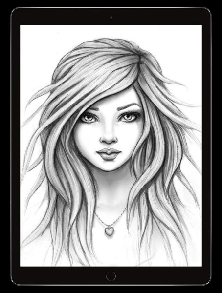 Фото красивых девушек нарисованных