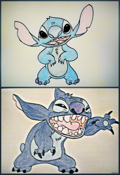 Рисунки карандашом для начинающих Стич