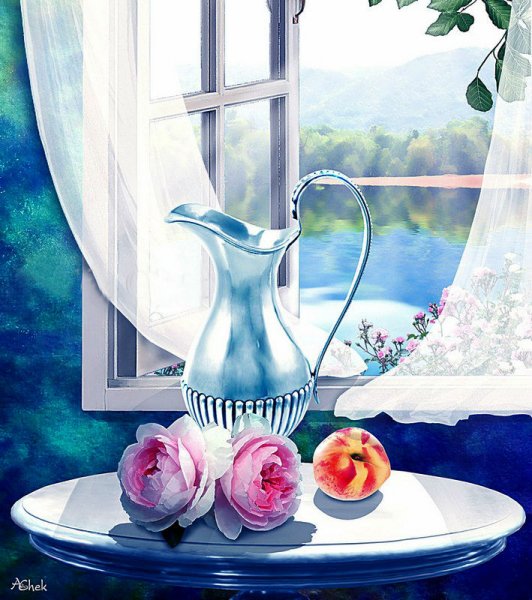 С добрым утром акварель