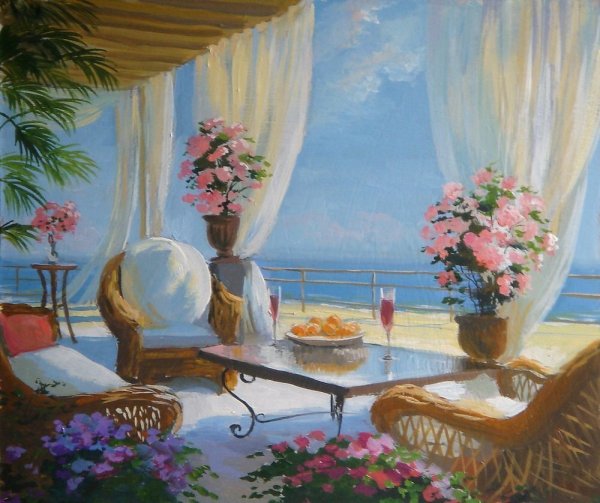 Живопись Kevin liand, веранда