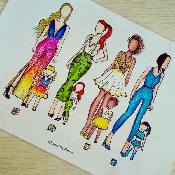 Модные рисунки для скетчбука