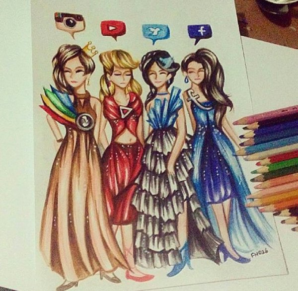 Девушка соц сеть рисунок