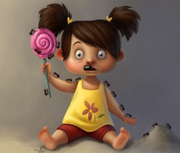 Забавные мультяшные девочки