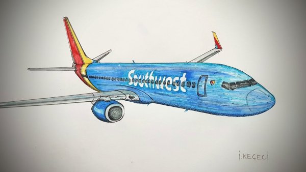 Рисунок самолета Боинг 737