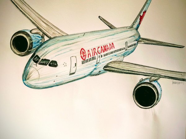 Рисунки самолета Боинг 747