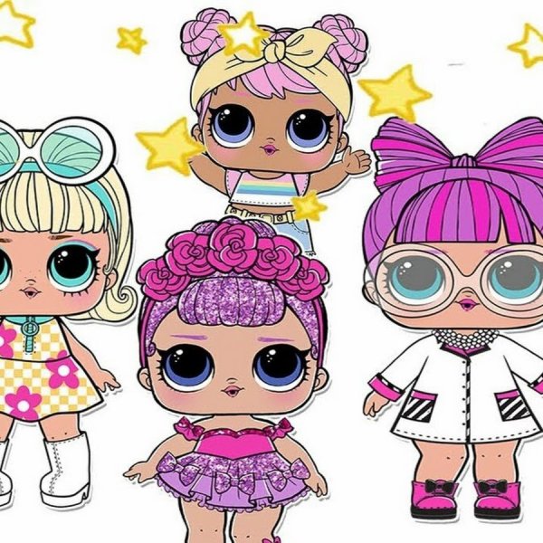 Куклы ЛОЛ для срисовки
