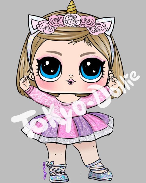 Куклы ЛОЛ для срисовки