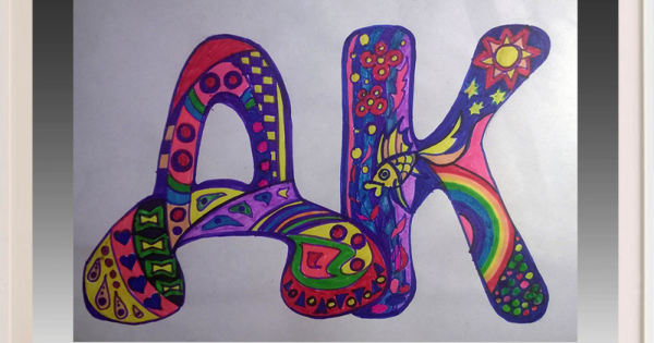 Рисование веселых букв