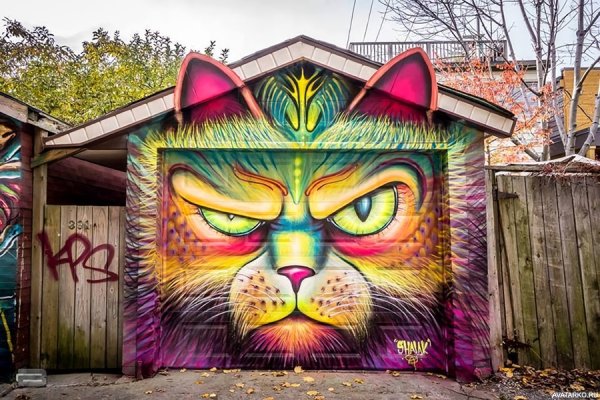 Разрисованный гараж