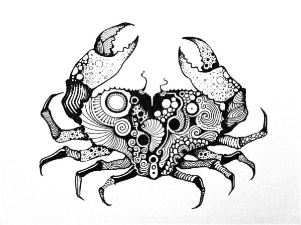 Крабик тату эскиз