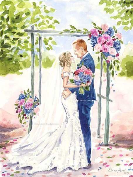 Свадьба акварель