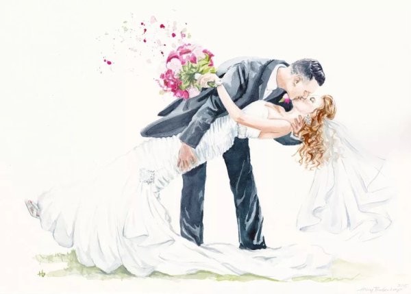 Свадьба акварель