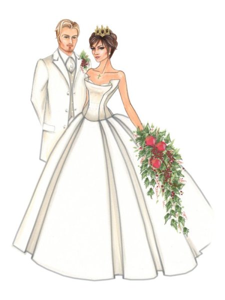Свадебные иллюстрации жених и невеста