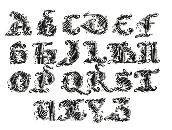 Красивые буквы для рисования