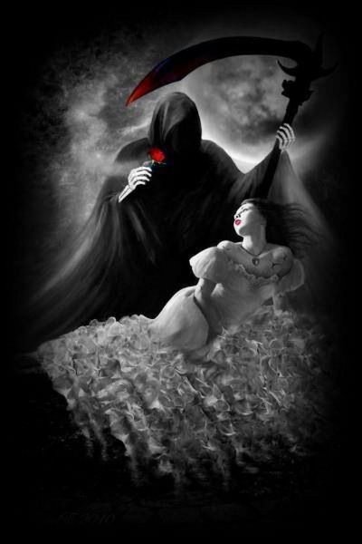 Женщина с косой эскиз