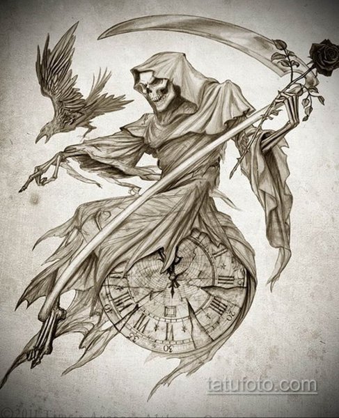 Смерть рисунок карандашом