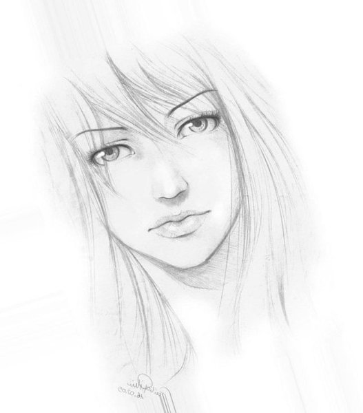 Карандашные рисунки девушек для начинающих