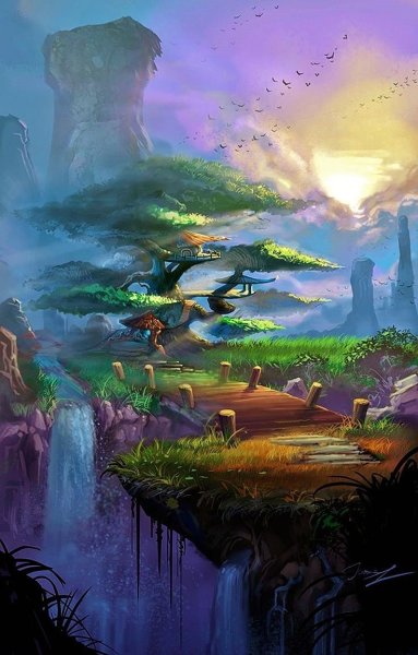 Инопланетные пейзажи фэнтези