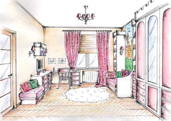 Эскиз интерьера