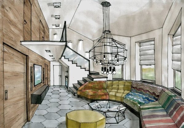 Скетч интерьера
