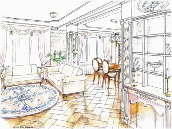 Зарисовки интерьера