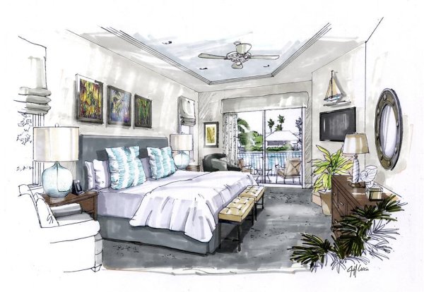 Скетч спальни