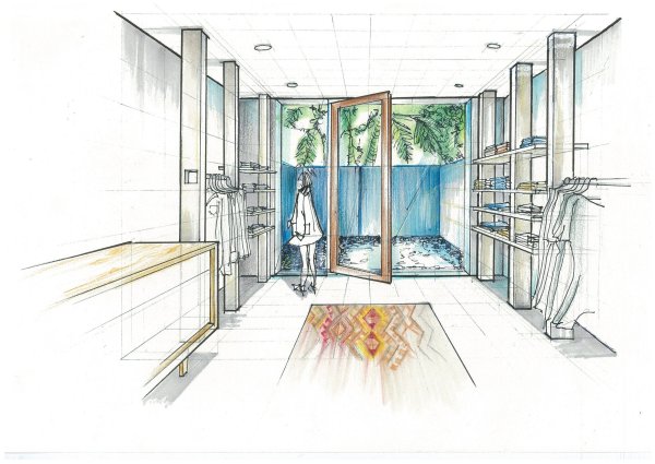 Перспектива интерьера комнаты