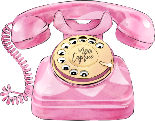 Розовая телефонная трубка