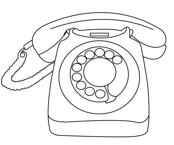 Телефонный аппарат шаблон