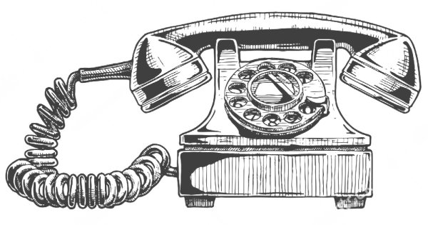 Телефонный аппарат нарисованный