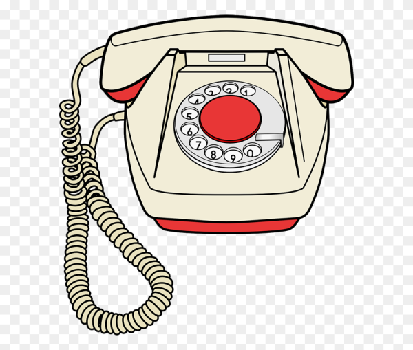 Телефонный аппарат вектор
