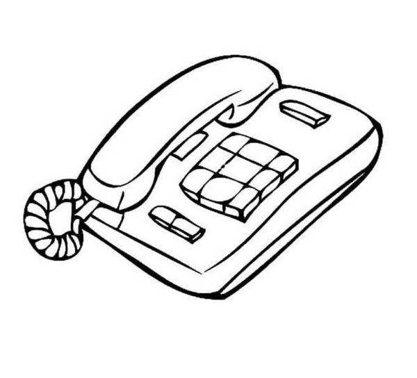 Телефонный аппарат раскраска