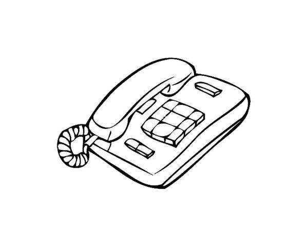 Раскраска сотовый телефон