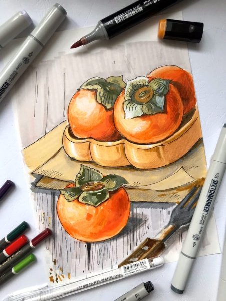 Скетчи маркерами