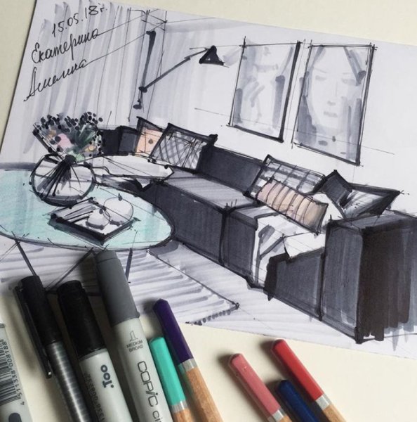 Цветы для рисования маркерами для скетчинга