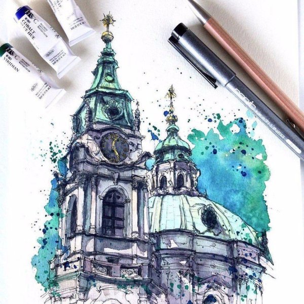 Рисование скетчей маркерами