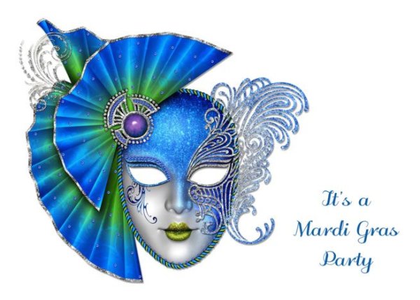 Театральная маска синяя