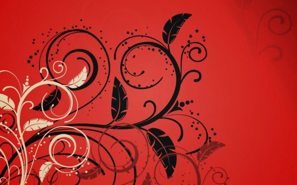 Красный фон с узорами