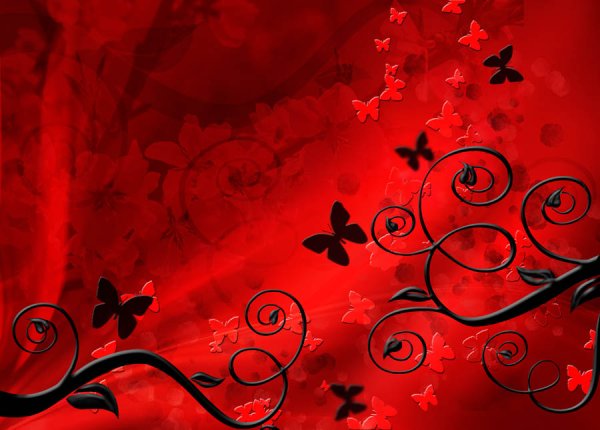 Узоры красного цвета