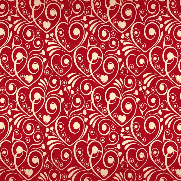 Красный фон с узорами