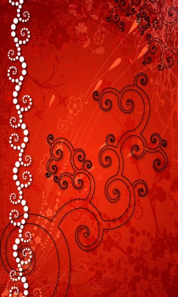Красный фон с узорами