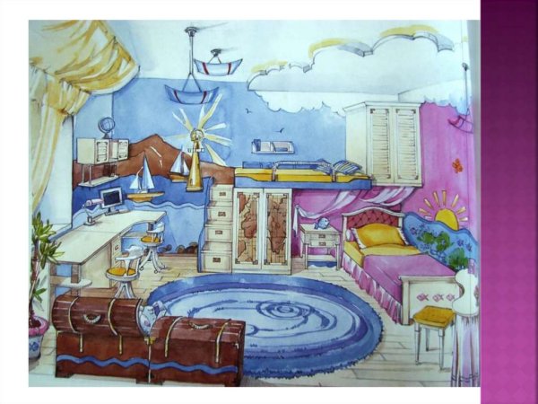 Зарисовка детской комнаты