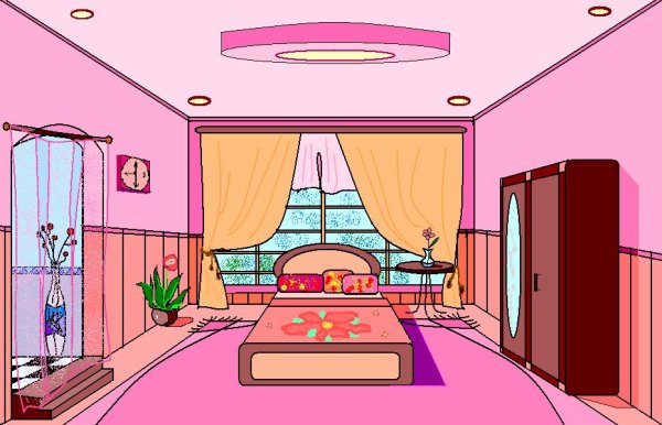 Красивая нарисованная комната